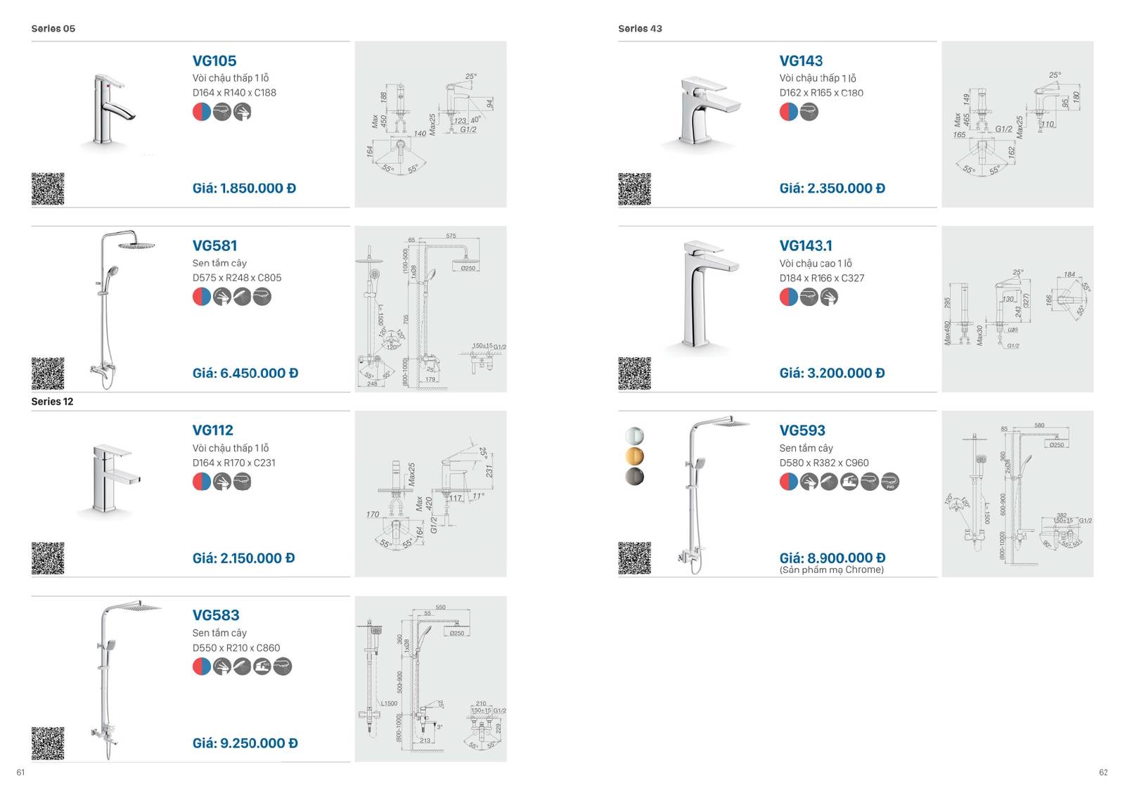 Catalogue và Bảng giá Thiết bị vệ sinh VIGLACERA mới nhất 2025 /Page 31